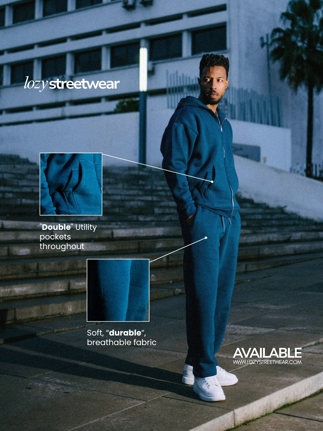 DOUBLE POCKET TRACKSUIT BLEU