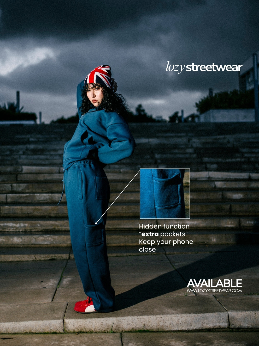 DOUBLE POCKET TRACKSUIT BLEU